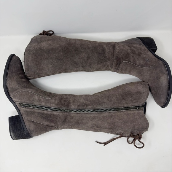 Born Women's Heeled Boots in Taupe Suede - Picture 7 of 9
